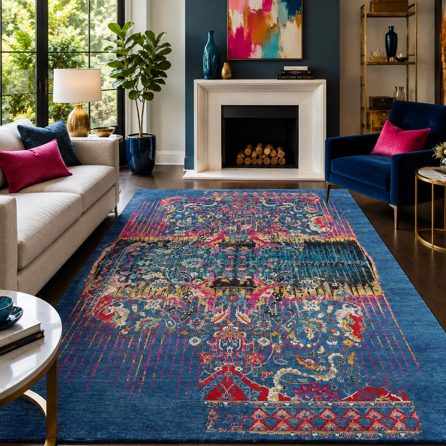 MOHIT R5054 BLUE / MULTI