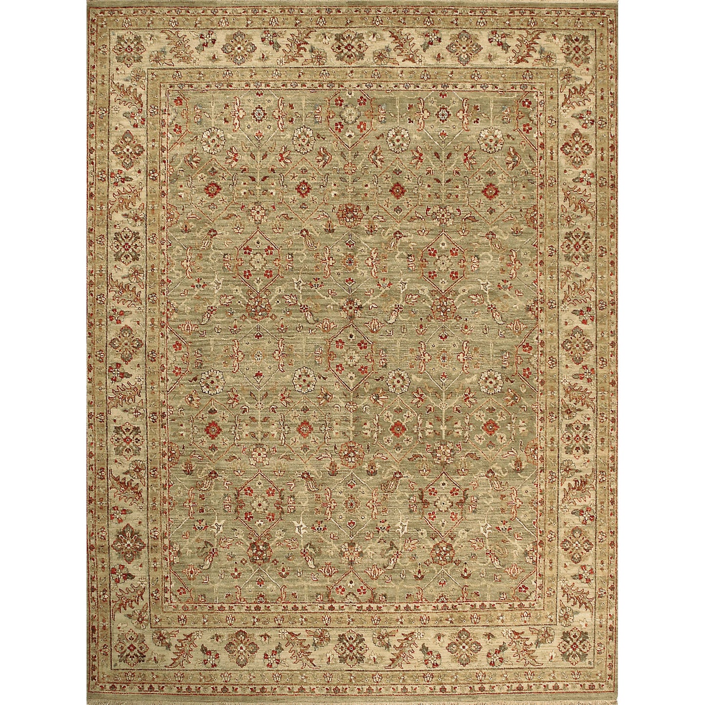 MOUNTAIN KING FERJP LIGHT GREEN / CREAM 14'1" X 28'1"