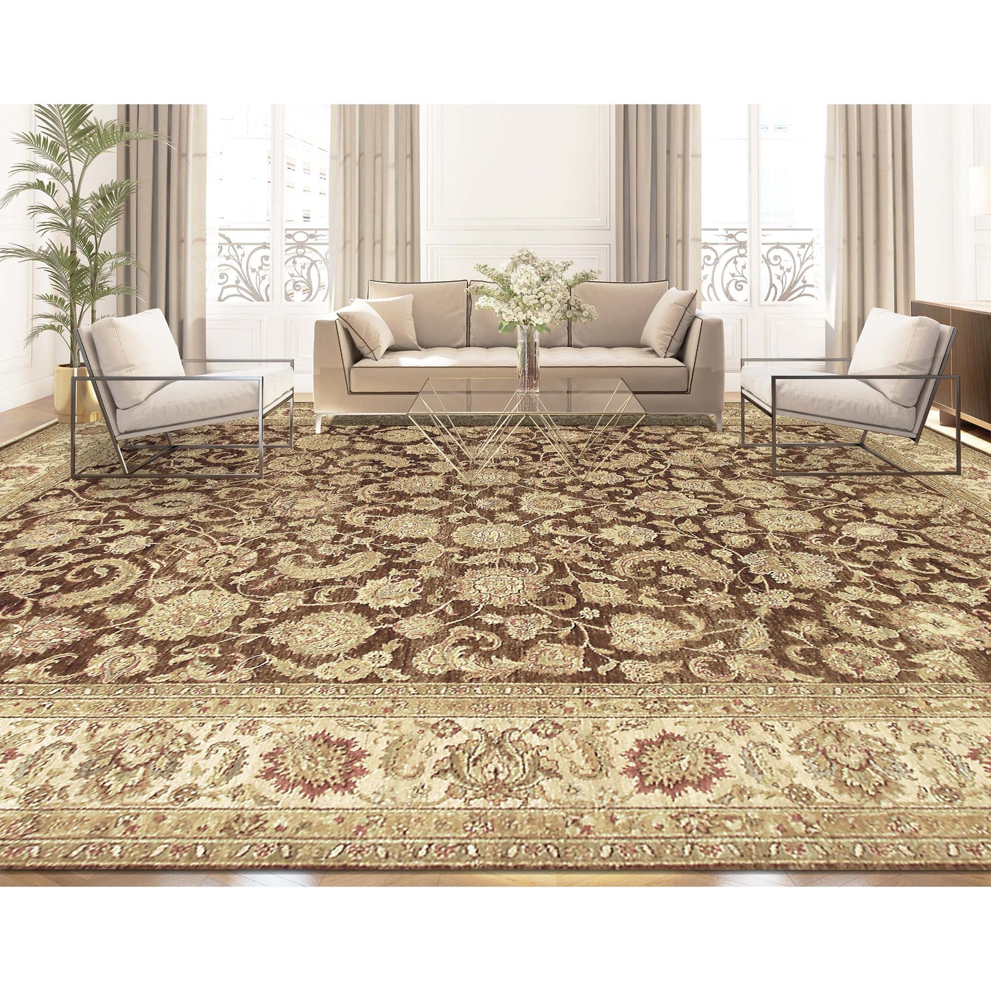 MOUNTAIN KING YEZJP BROWN / CREAM 14' X 28'