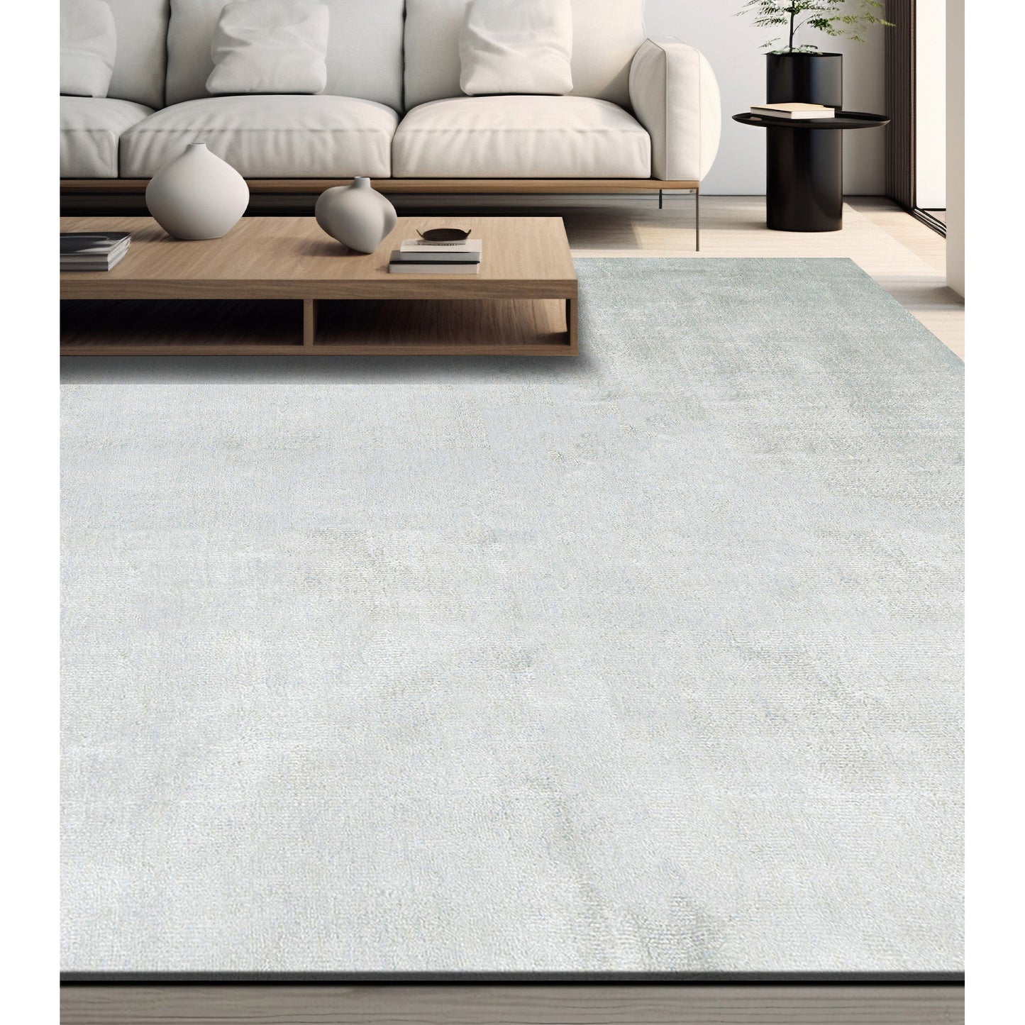 MONACO PLUSH PILE PLAIN LIGHT GREEN