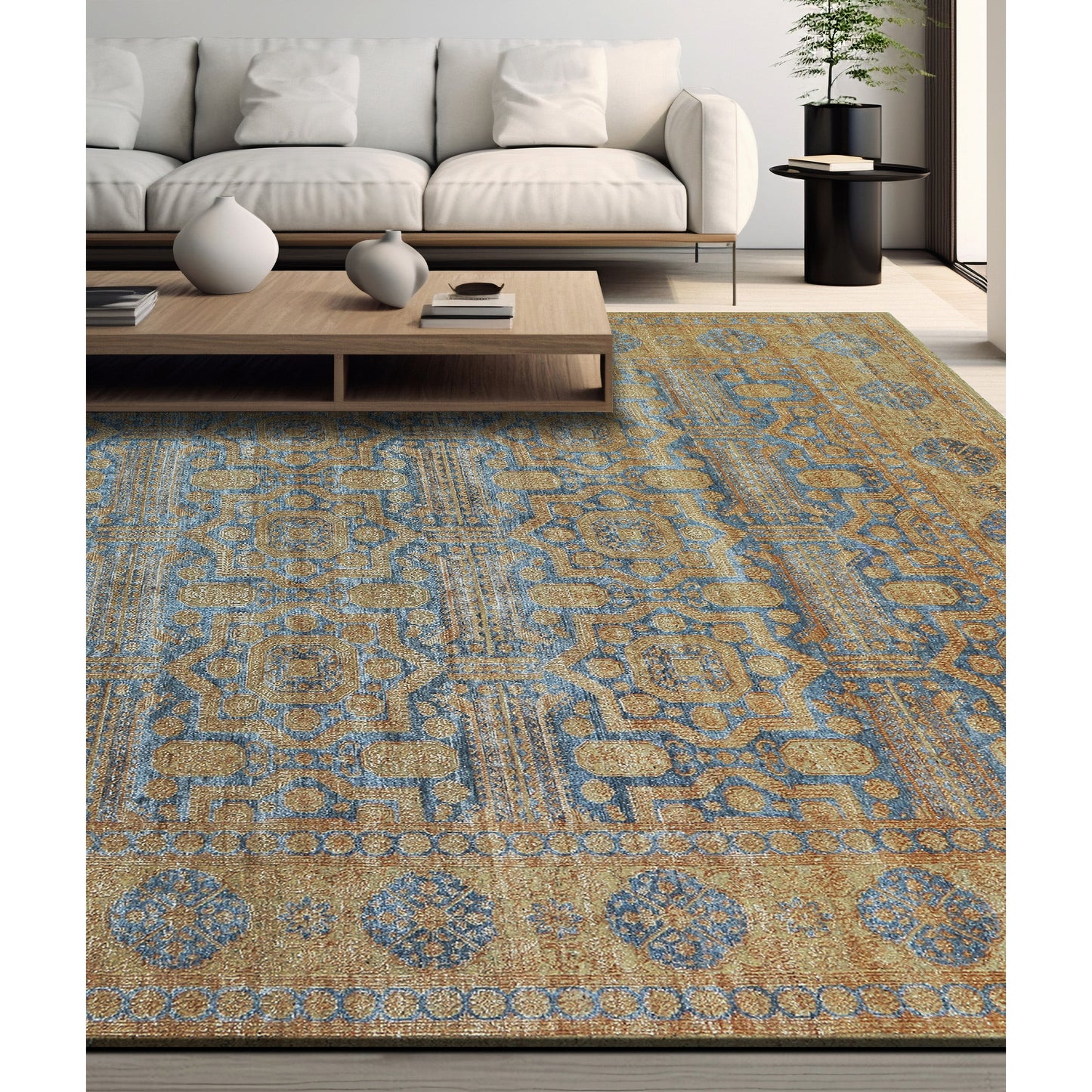NEO VILLA 4143R LIGHT BLUE / CAMEL