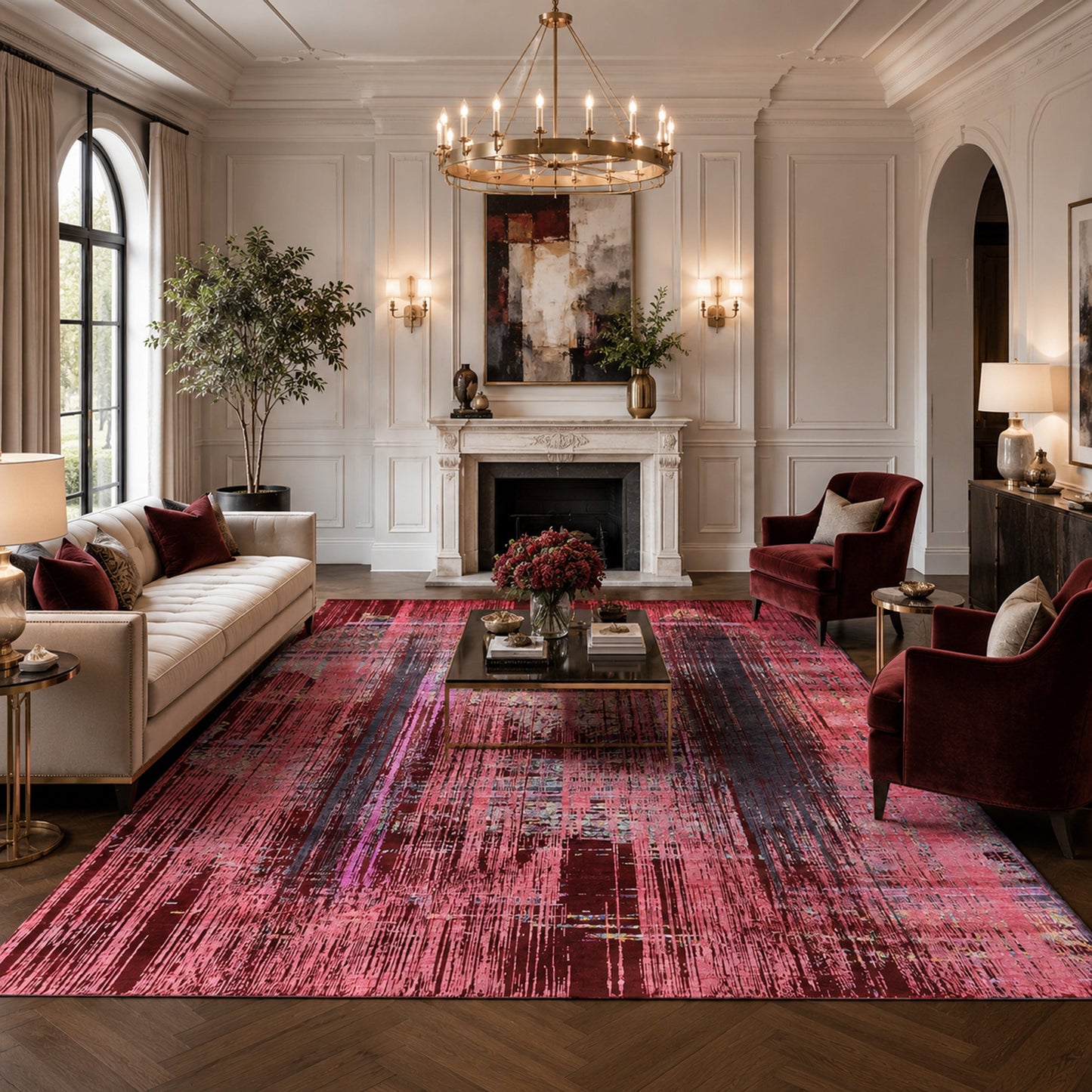 NEO VILLA R4955 RED / MULTI