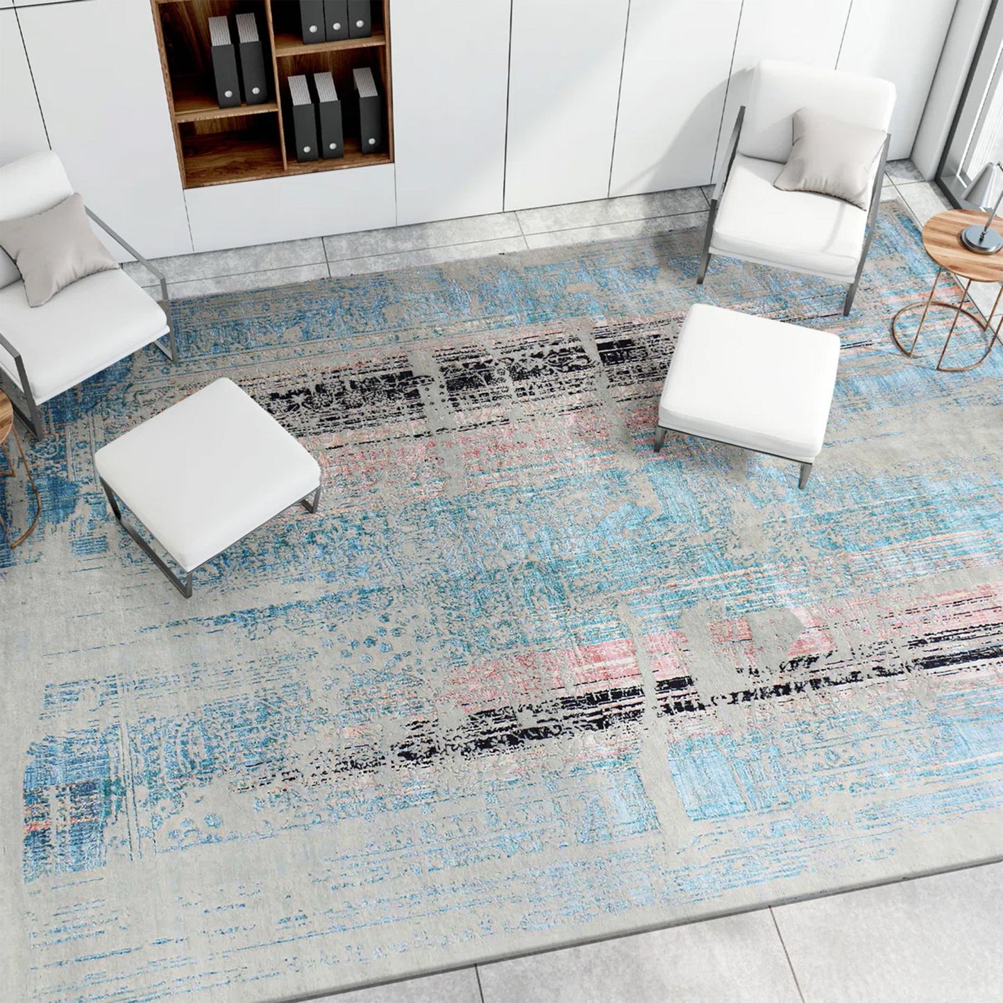 NEO VILLA R5026 IVORY / TURQUOISE