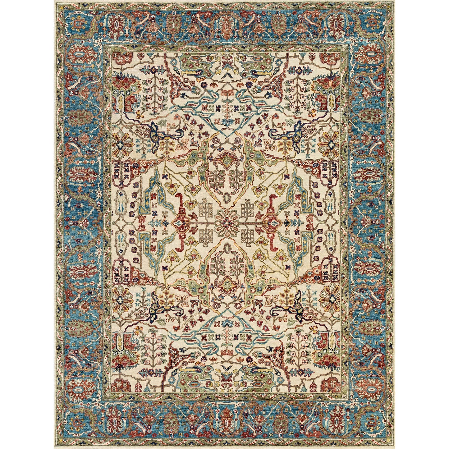 NEO VILLA ALL WOOL 11-KP IVORY / BLUE
