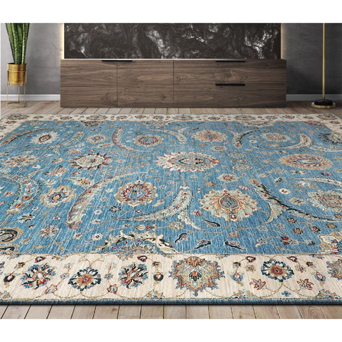 NEO VILLA ALL WOOL 39-KE BLUE / BEIGE