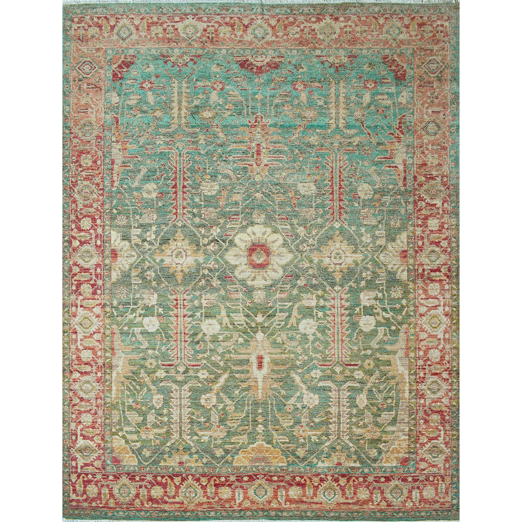 NEO VILLA ALL WOOL 5802L LIGHT GREEN / RED