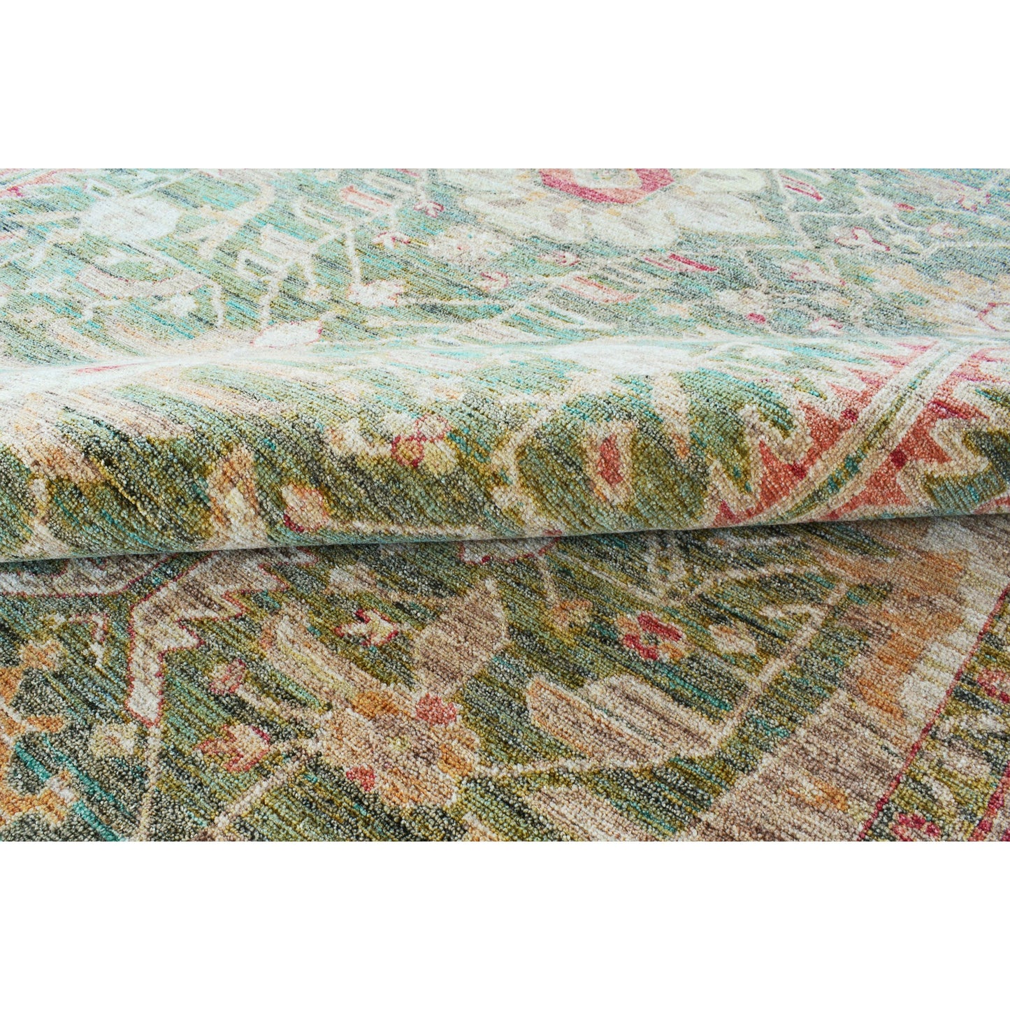 NEO VILLA ALL WOOL 5802L LIGHT GREEN / RED