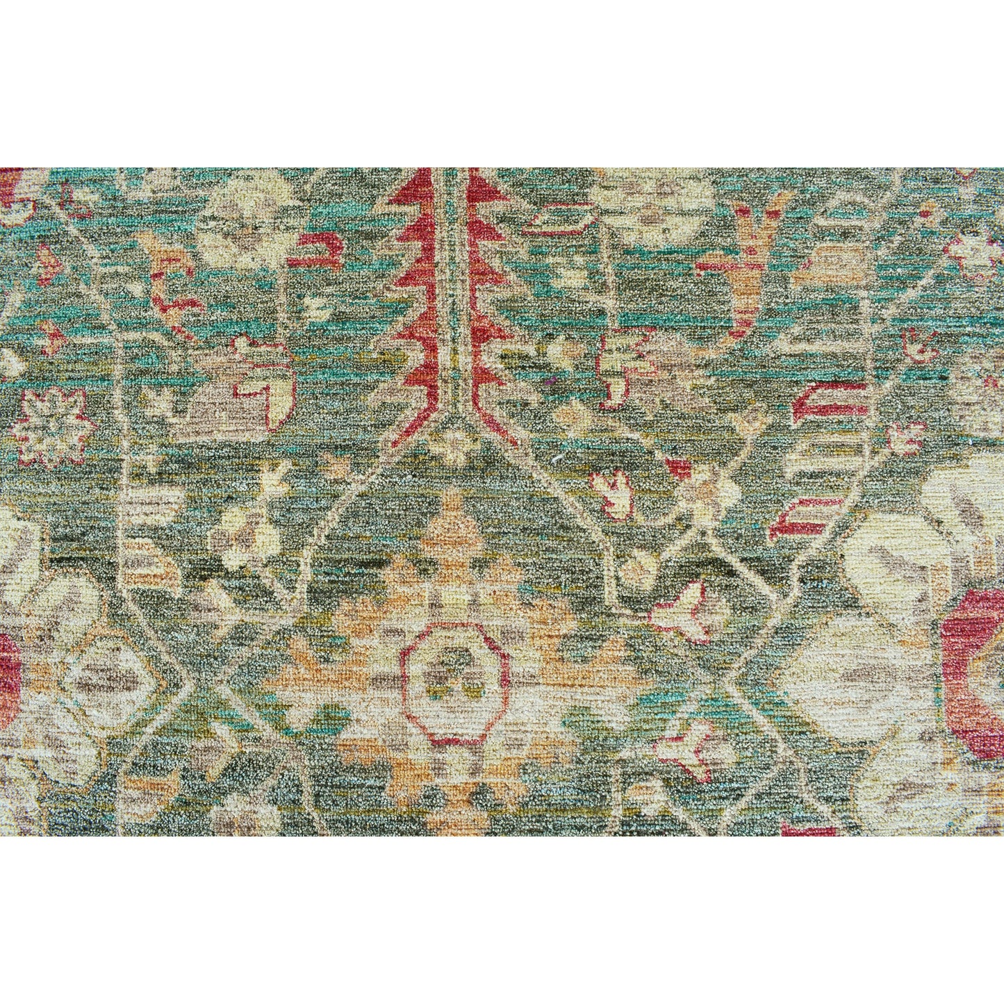 NEO VILLA ALL WOOL 5802L LIGHT GREEN / RED