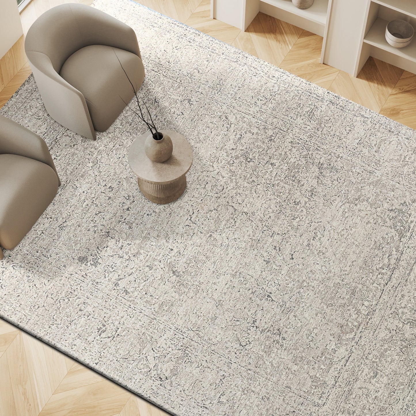 NEO VILLA ALL WOOL GU015 CHARCOAL / LIGHT GREY