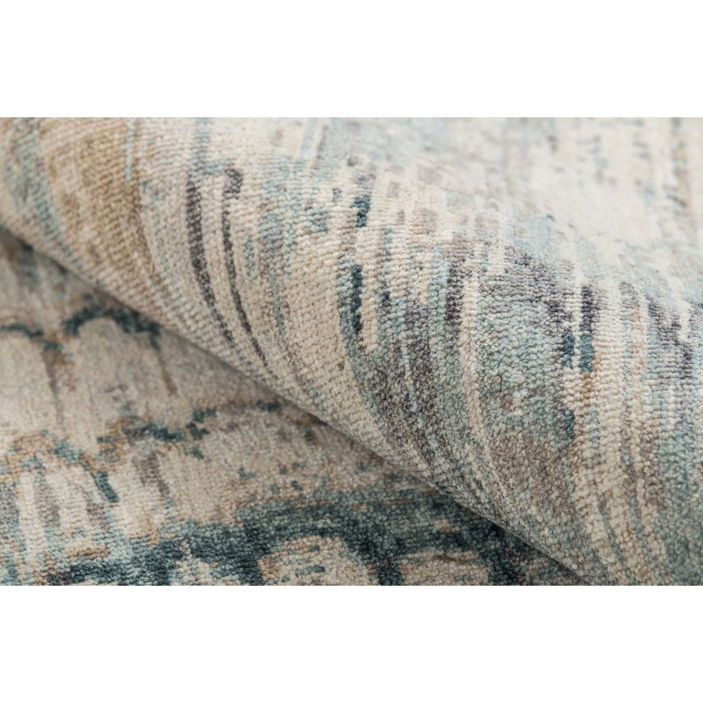 NEO VILLA ALL WOOL GU137 TURQUOISE / GREY
