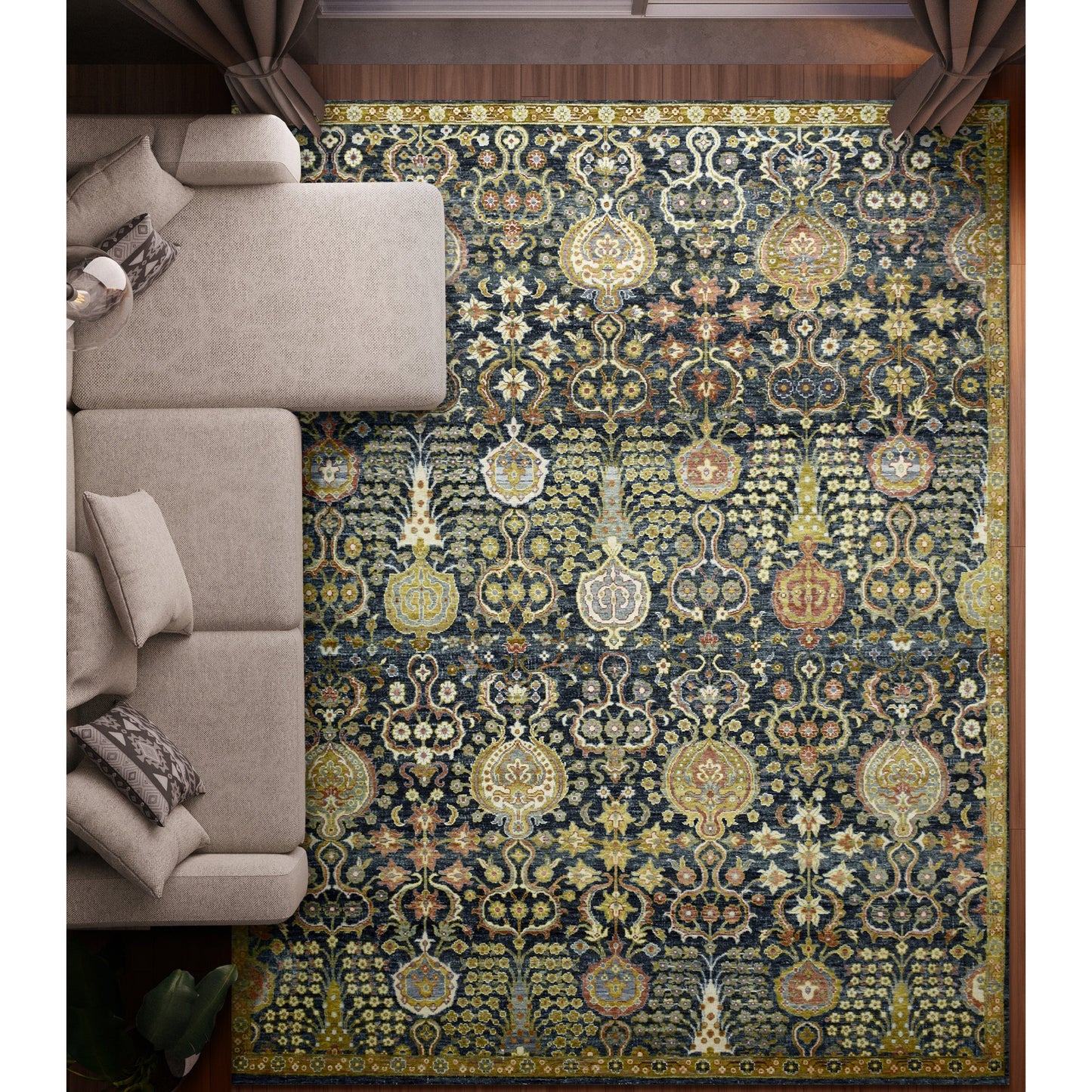 NEO VILLA ALL WOOL JPS64 CHARCOAL / BLACK