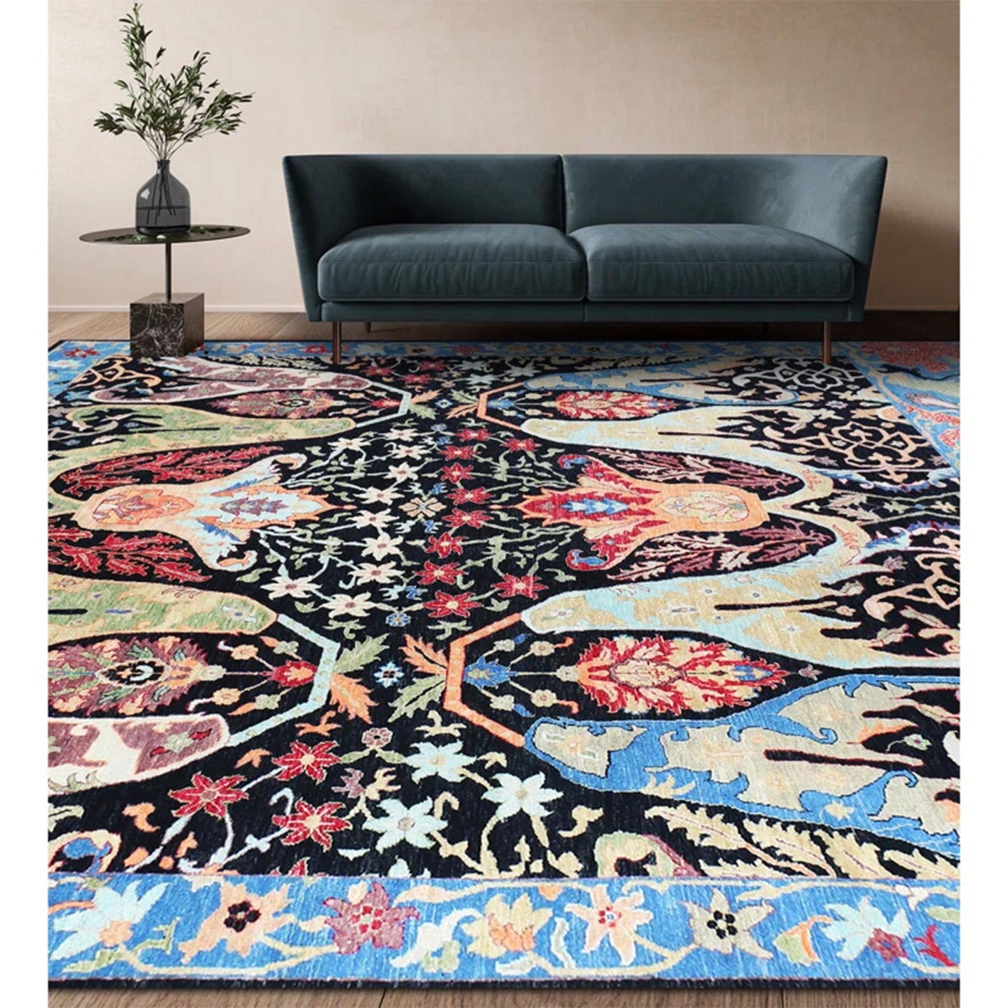 NEO VILLA ALL WOOL R4840 BLACK / BLUE