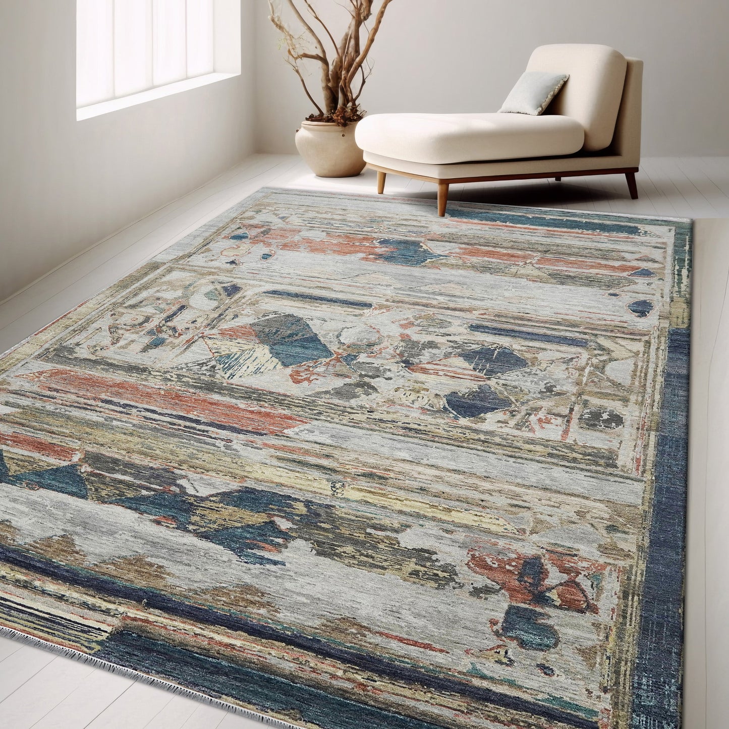 NEO VILLA ALL WOOL VE003 MULTI / RUST
