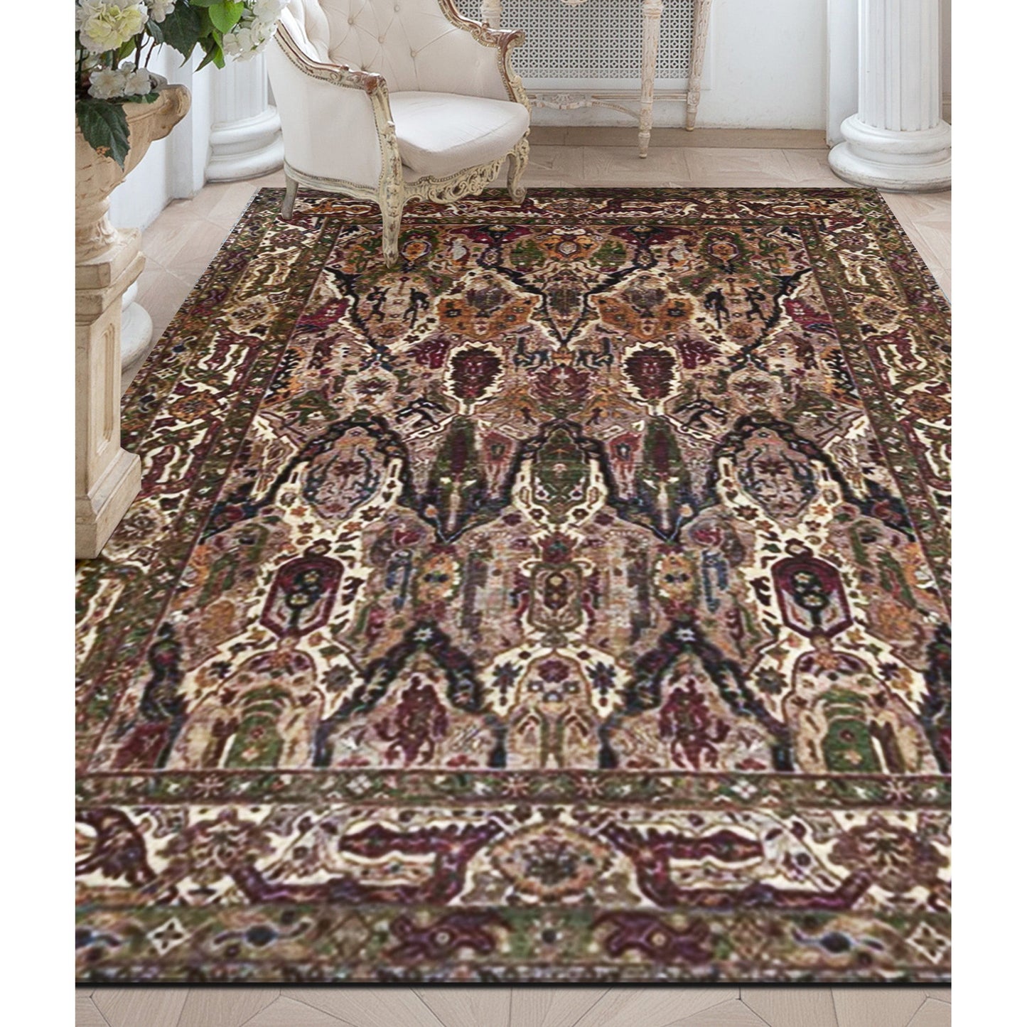 SONA ANTIQUE ALL WOOL AC107 BROWN / CREAM