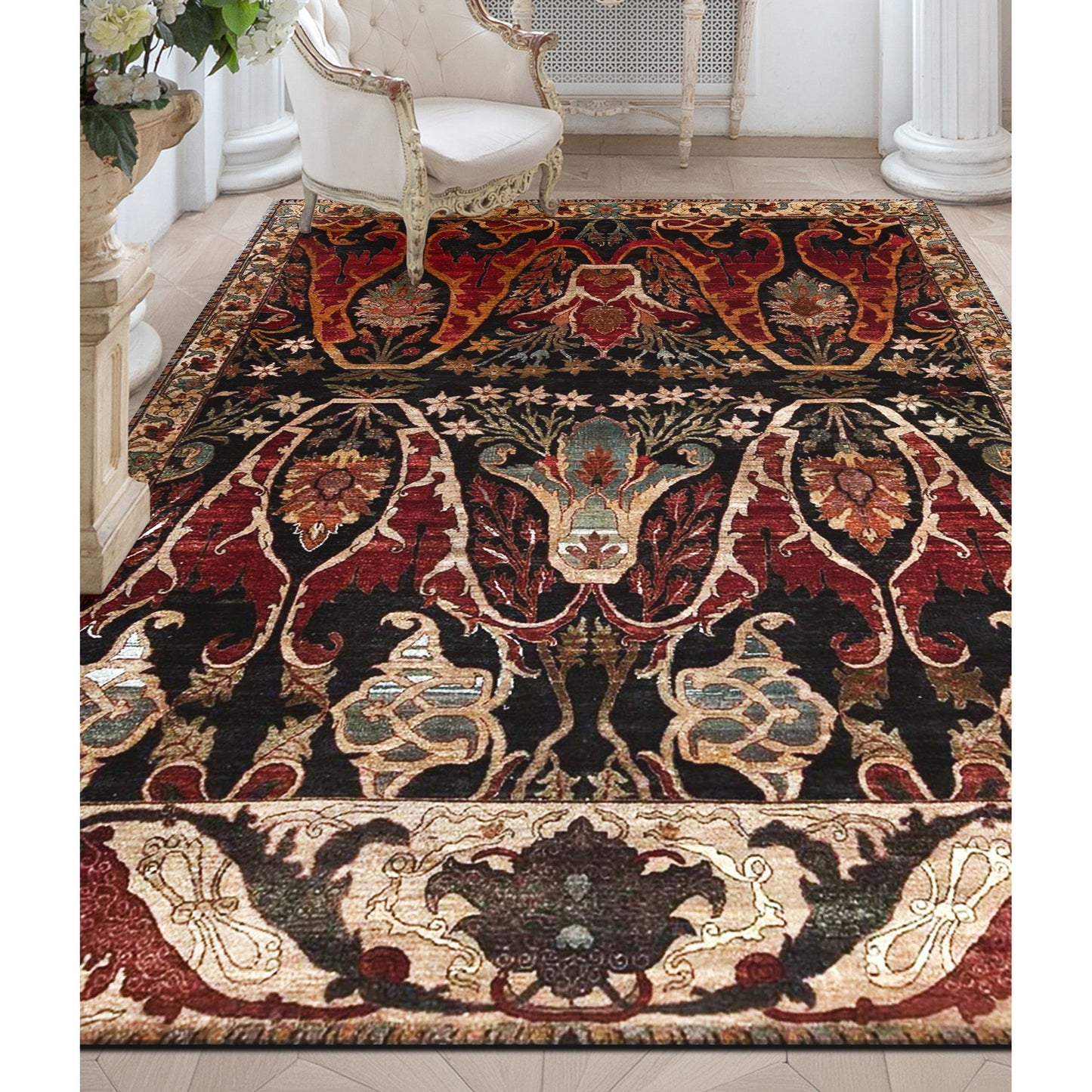 SONA ANTIQUE ALL WOOL AC228 BLACK / CREAM