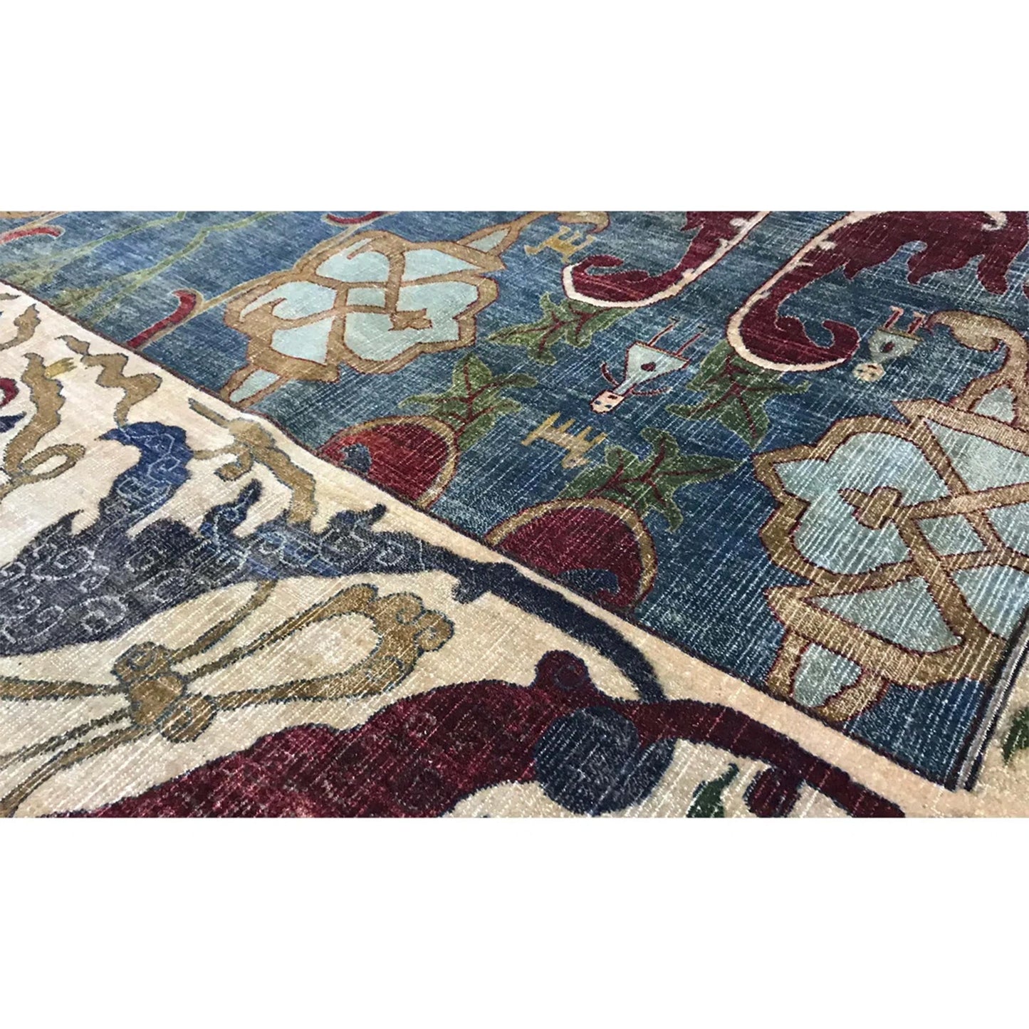 SONA ANTIQUE ALL WOOL AC228 BLUE / CREAM