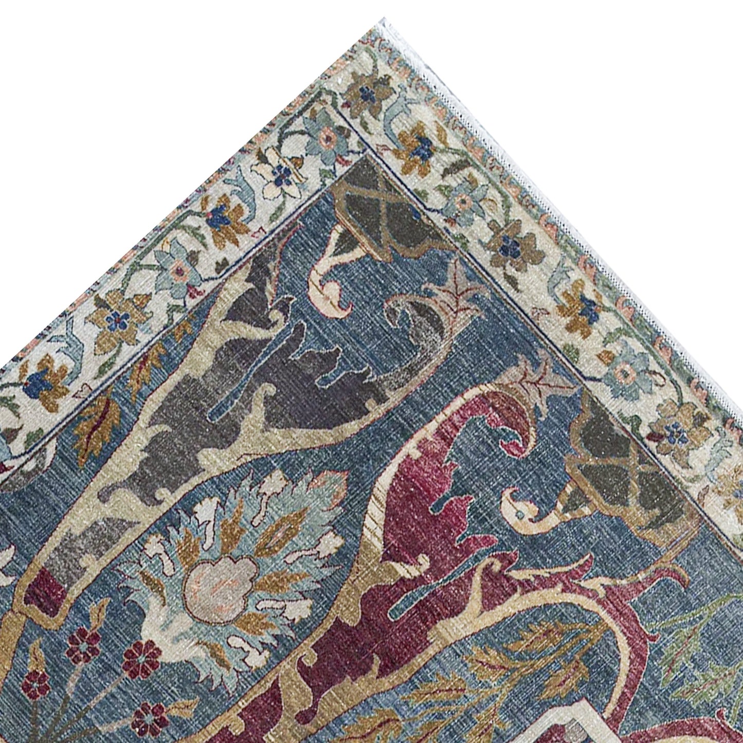 SONA ANTIQUE ALL WOOL AC228 BLUE / CREAM