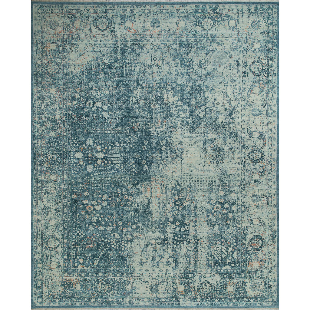 SONA ANTIQUE ALL WOOL KP-24 TEAL BLUE