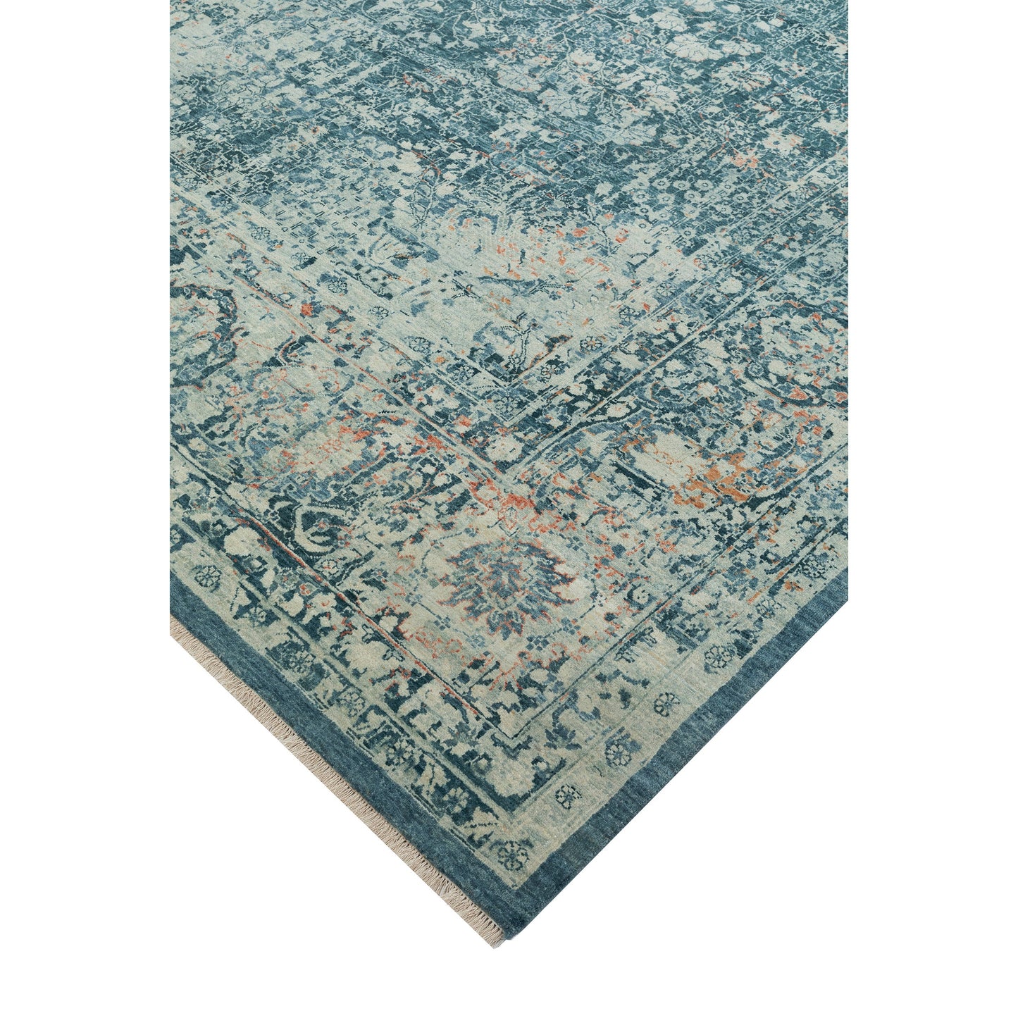 SONA ANTIQUE ALL WOOL KP-24 TEAL BLUE