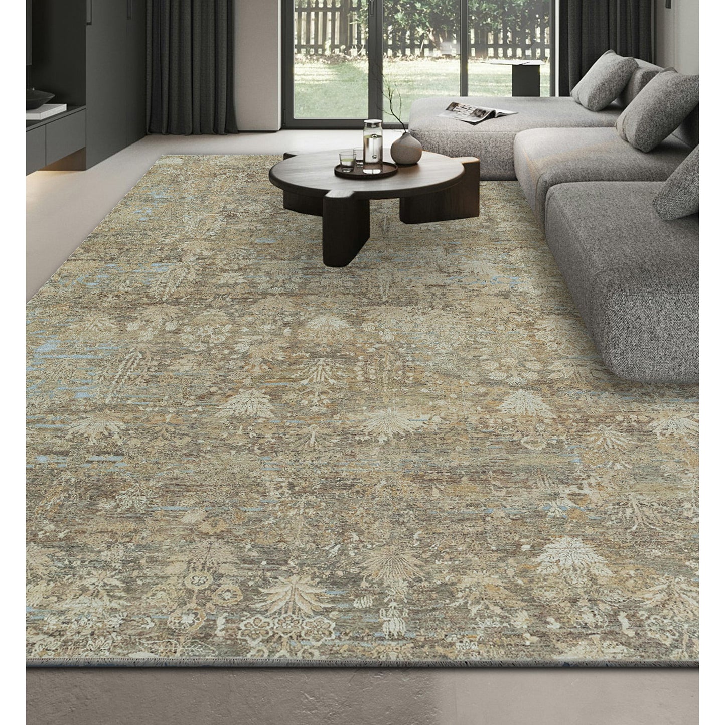SONA ANTIQUE ALL WOOL SG-02 BEIGE / SILVER