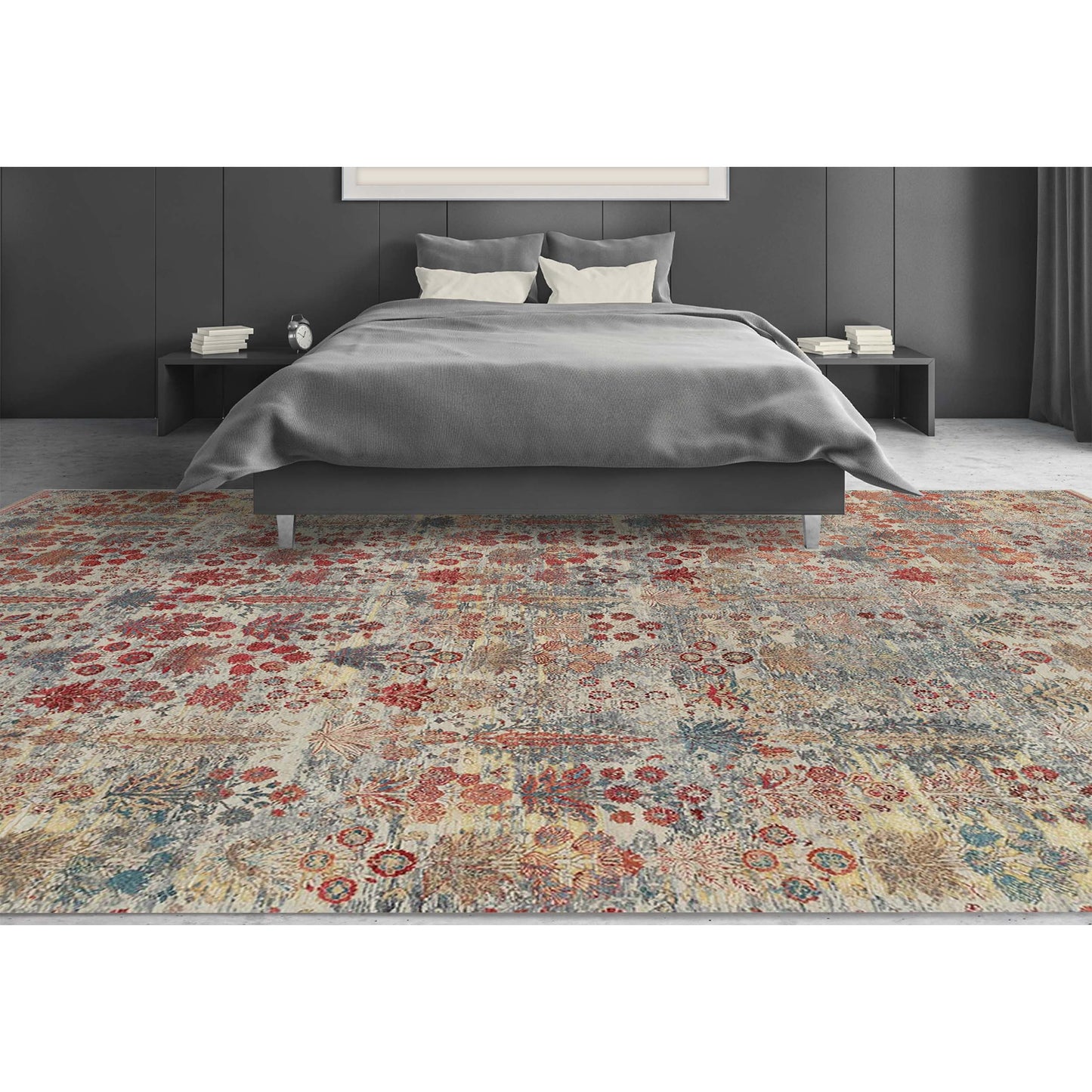 SONA ANTIQUE ALL WOOL SG-04 IVORY / RED