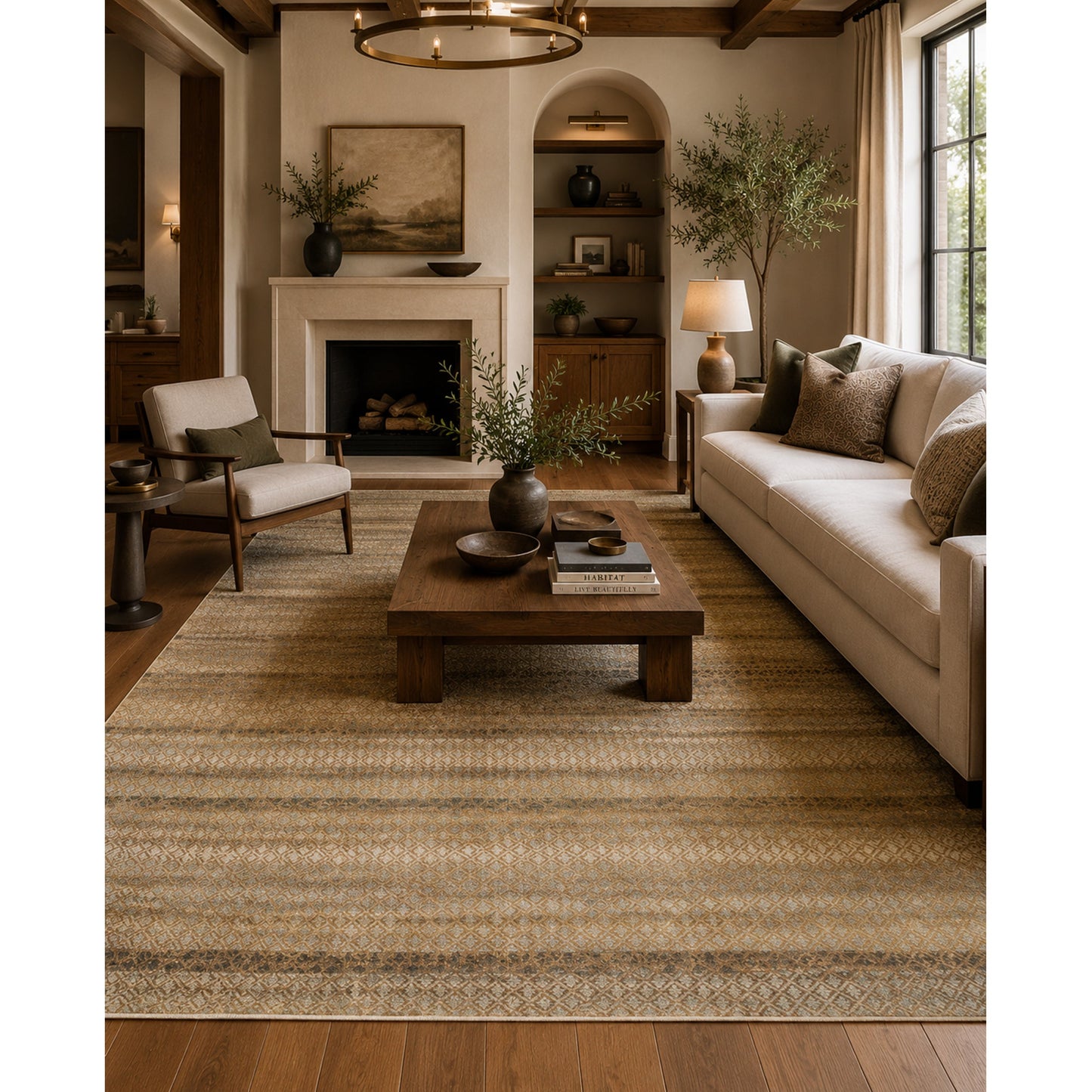SONA ANTIQUE BLKPT MULTI / BROWN