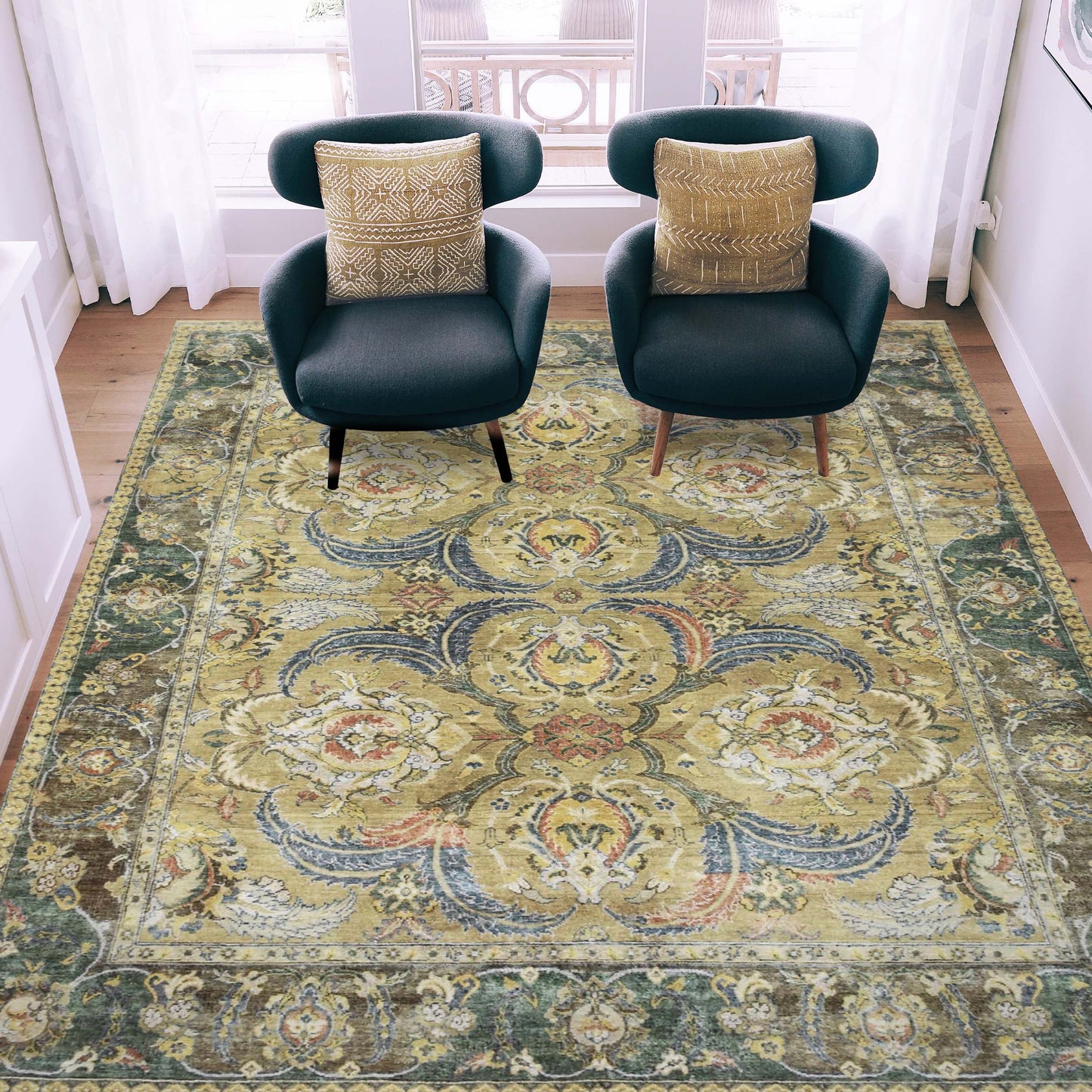 SONA ANTIQUE JS284 CAMEL / GREEN