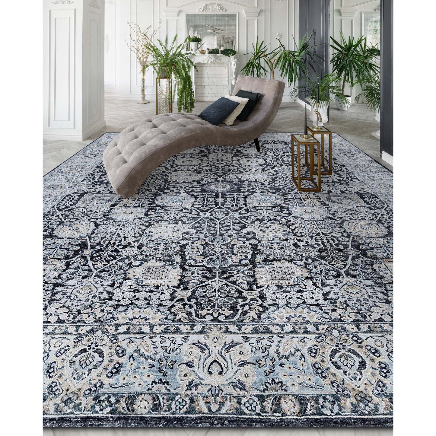 SONA ANTIQUE P2231 DARK GREY / SILVER