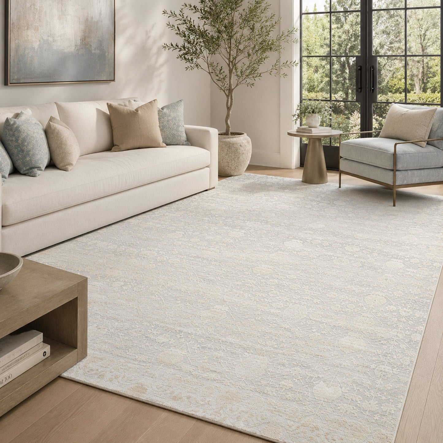 SILK LOOM 16511 SILVER / IVORY