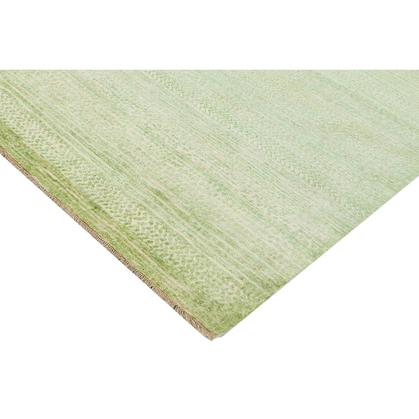 SILK LOOM TAR08 LIGHT GREEN / IVORY