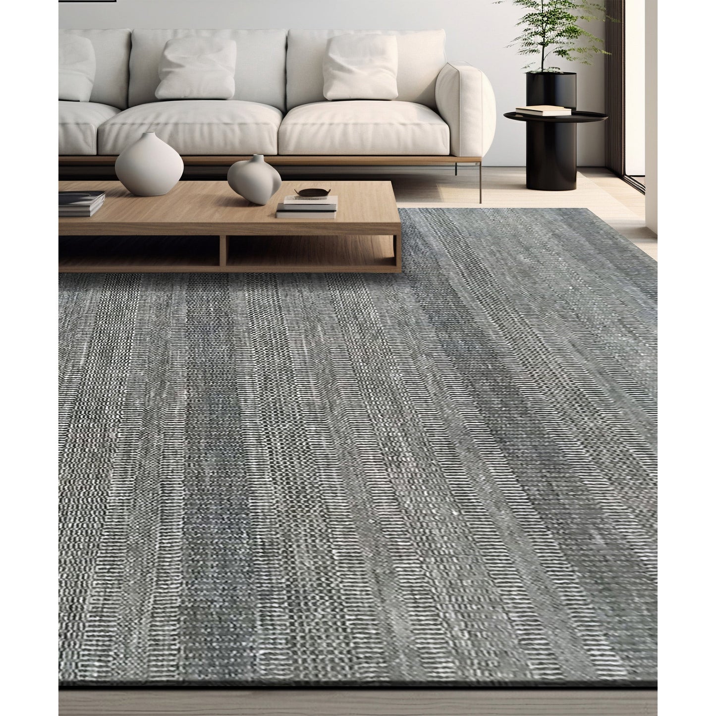 SOUTH SEA DMART DAMASK ART CHARCOAL / SILVER