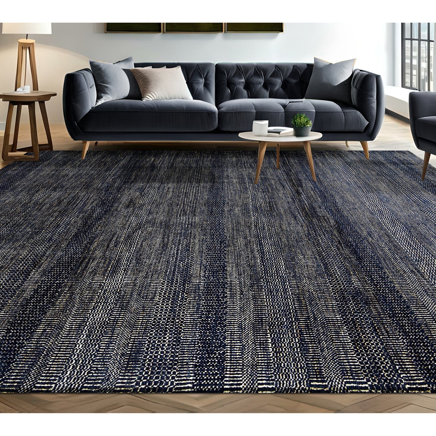 SOUTH SEA DMART DAMASK ART NAVY / CHARCOAL