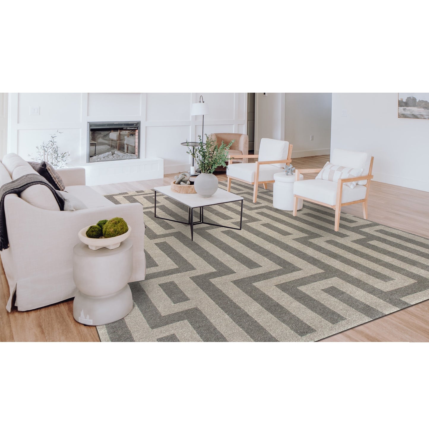 TIBETAN ALL WOOL ADMAZ MAZE FAWN