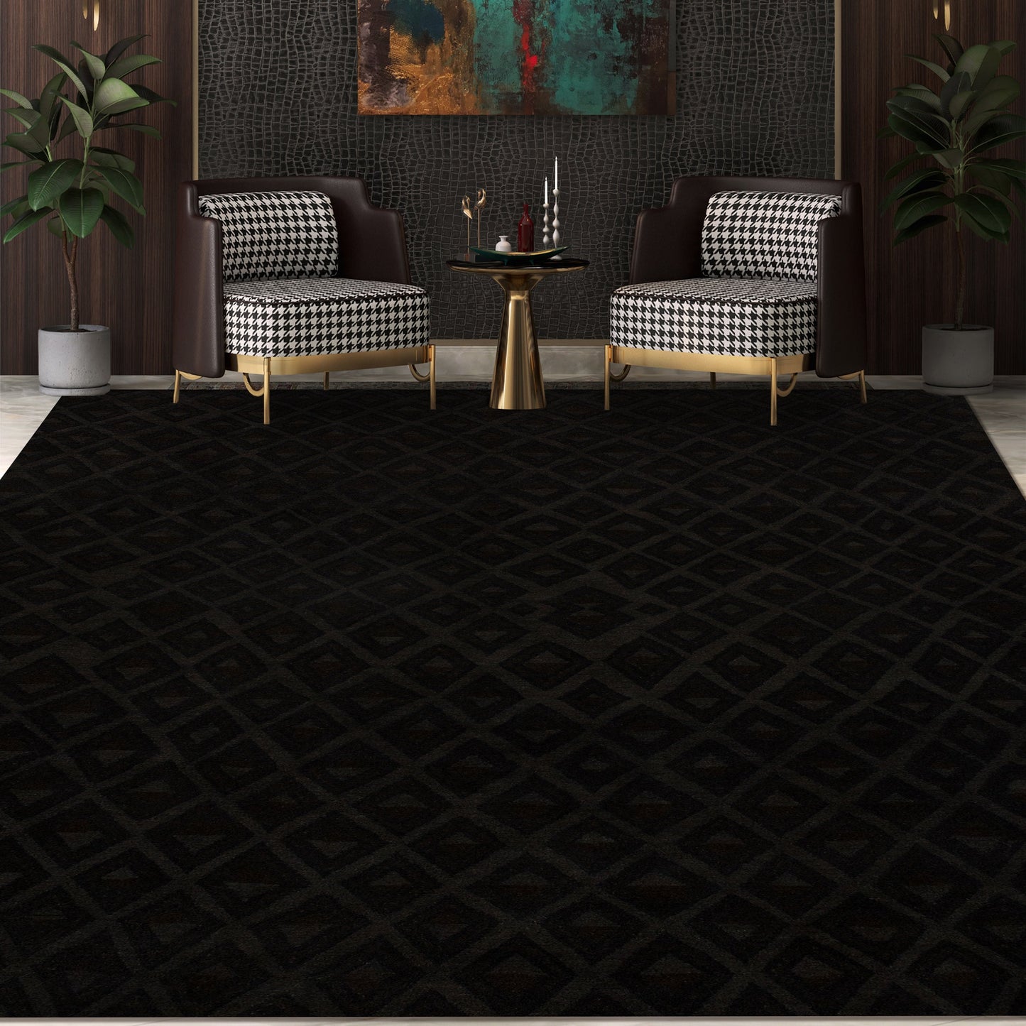 TIBETAN ALL WOOL AFTAB TABWA BLACK