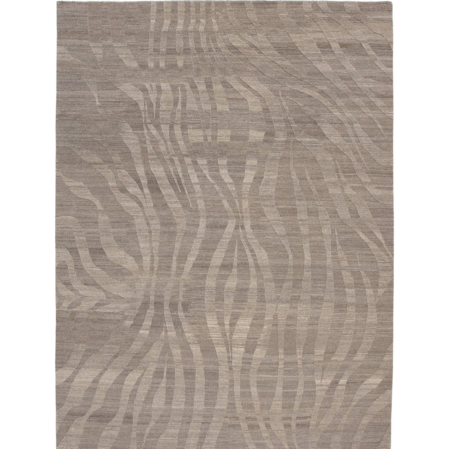 TIBETAN LINEN / WOOL ELTAK TAKRI NATURAL / GREY