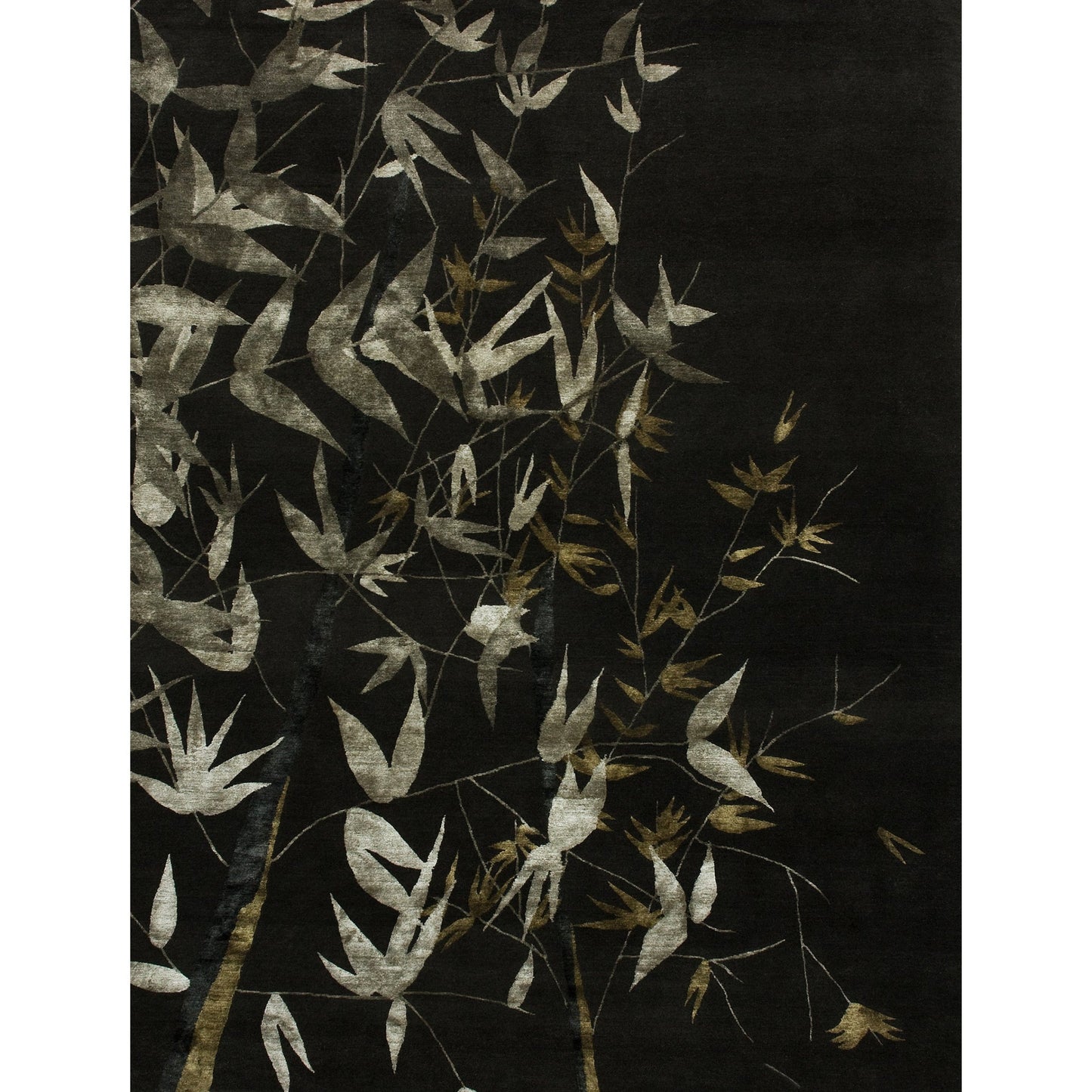 TIBETAN WOOL / SILK ADBRA BRANCHES CHOCOLATE