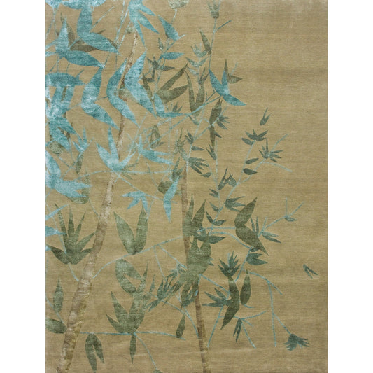 TIBETAN WOOL / SILK ADBRA BRANCHES SEAFOAM