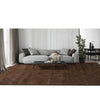 TIBETAN WOOL / SILK ADCIR CIRCLE LATTICE BROWN