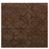 TIBETAN WOOL / SILK ADCIR CIRCLE LATTICE BROWN