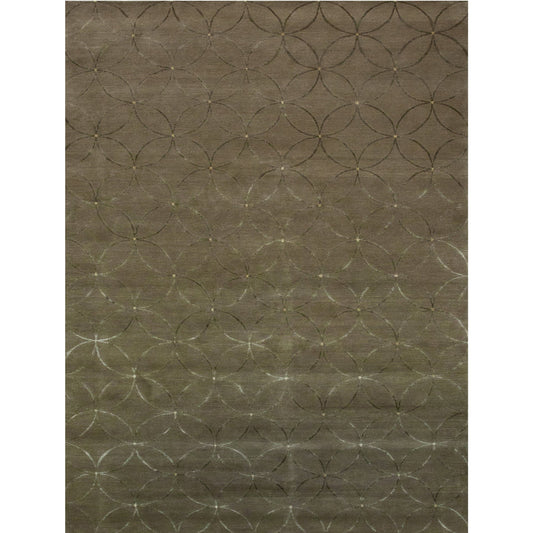 TIBETAN WOOL / SILK ADCIR CIRCLE LATTICE FAWN