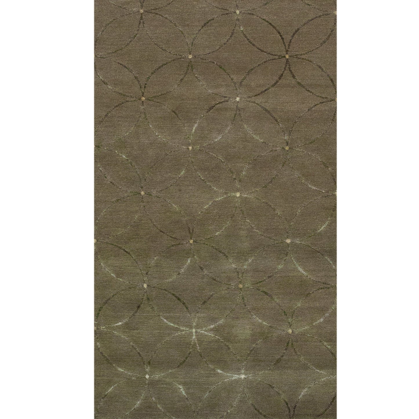 TIBETAN WOOL / SILK ADCIR CIRCLE LATTICE FAWN