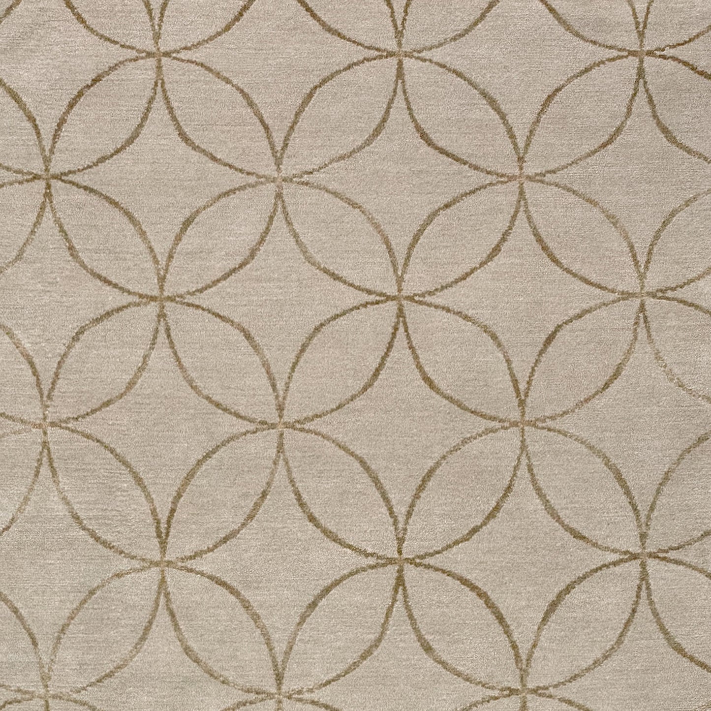 TIBETAN WOOL / SILK ADCIR CIRCLE LATTICE IVORY
