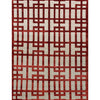 TIBETAN WOOL / SILK ADGAT GATED LATTICE GARNET