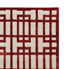 TIBETAN WOOL / SILK ADGAT GATED LATTICE GARNET