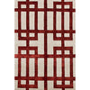 TIBETAN WOOL / SILK ADGAT GATED LATTICE GARNET