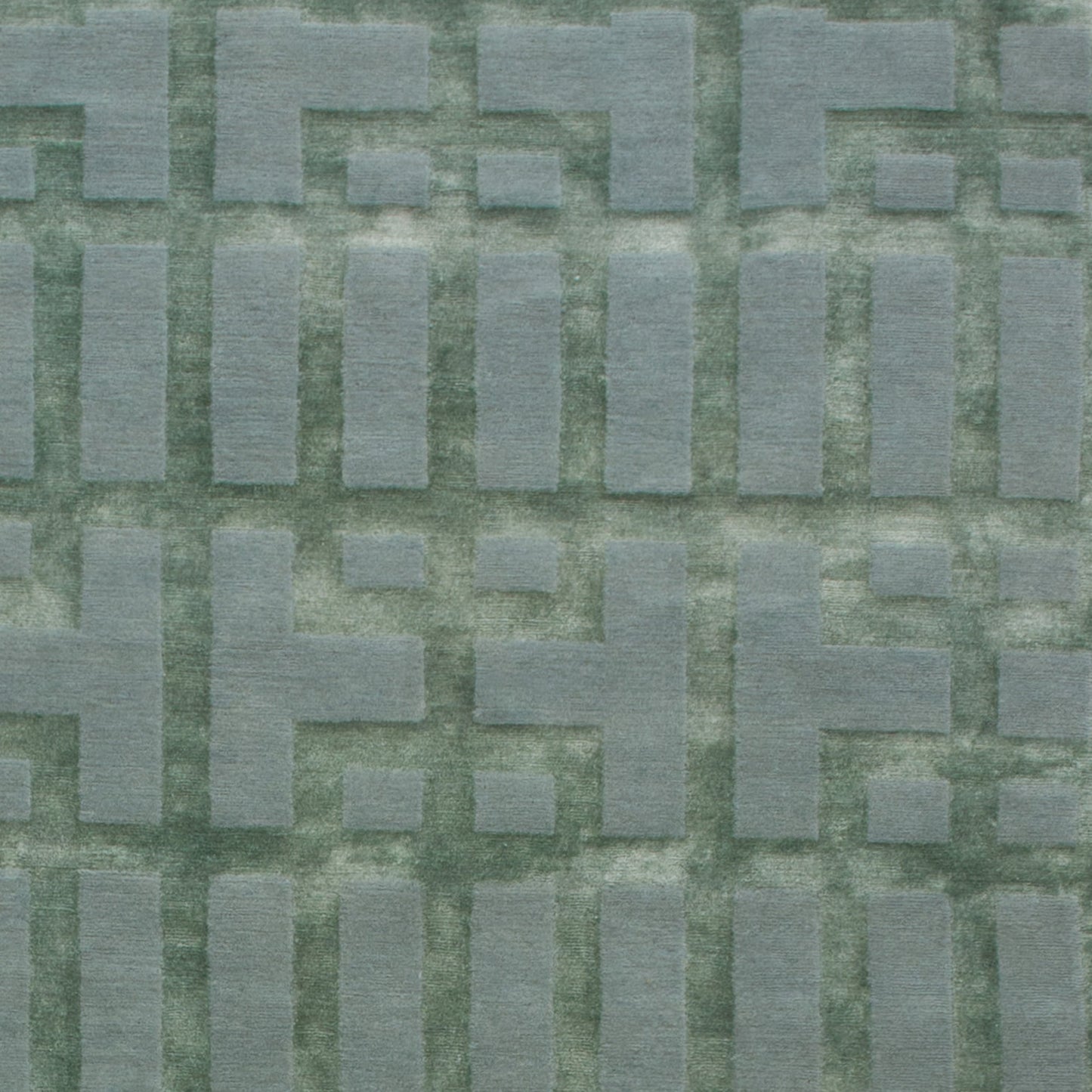 TIBETAN WOOL / SILK ADGAT GATED LATTICE SEAFOAM