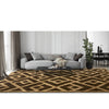 TIBETAN WOOL / SILK ADLAC LACED DIAMOND BROWN / GOLD