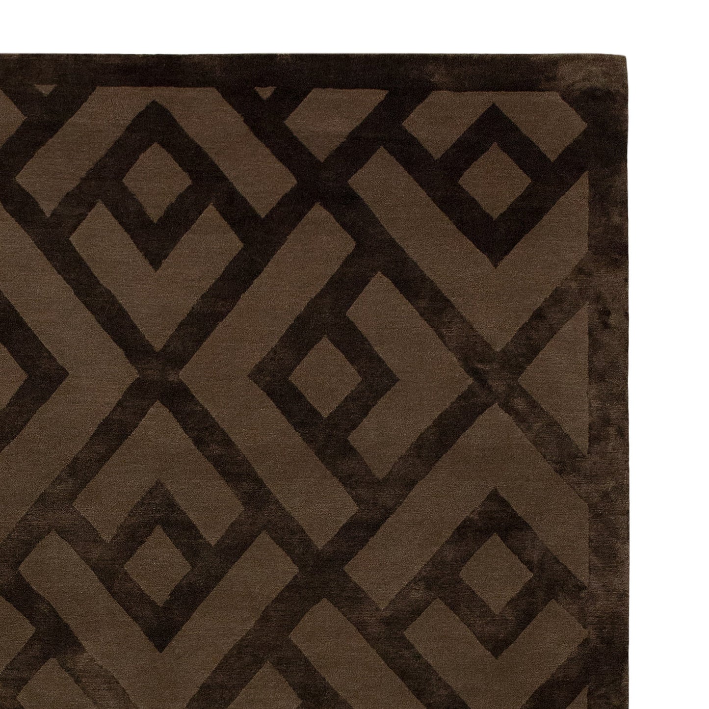 TIBETAN WOOL / SILK ADLAC LACED DIAMOND MOCHA