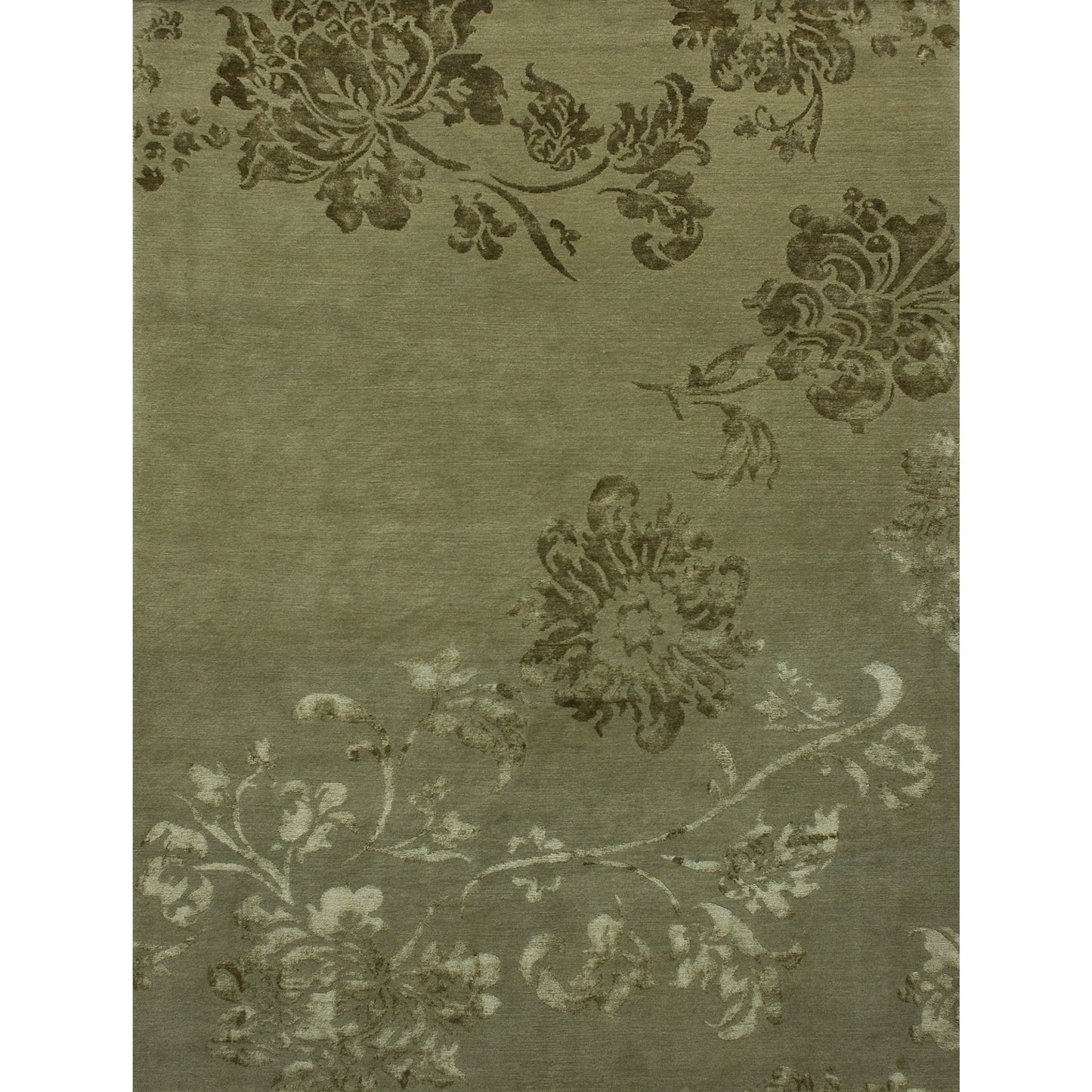 TIBETAN WOOL / SILK ADLOT LOTUS SAGE GREEN