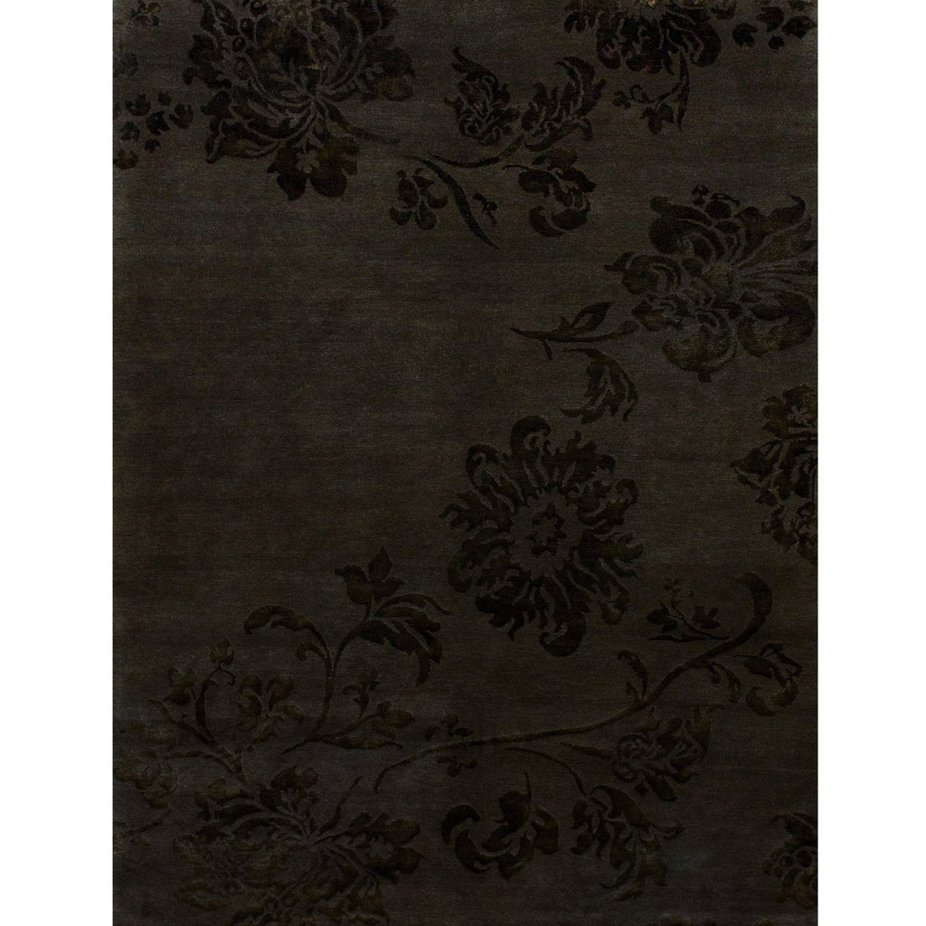 TIBETAN WOOL / SILK ADLOT LOTUS WALNUT